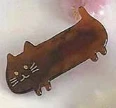 【ぷれーとにゃんこ】 茶色