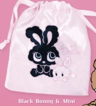 【foxy illustrations】Black Bunny & Mini
